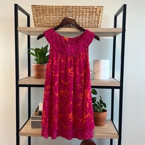 CAbi #999 Print Origami Neckline Sleeveless Tunic Tank, XS